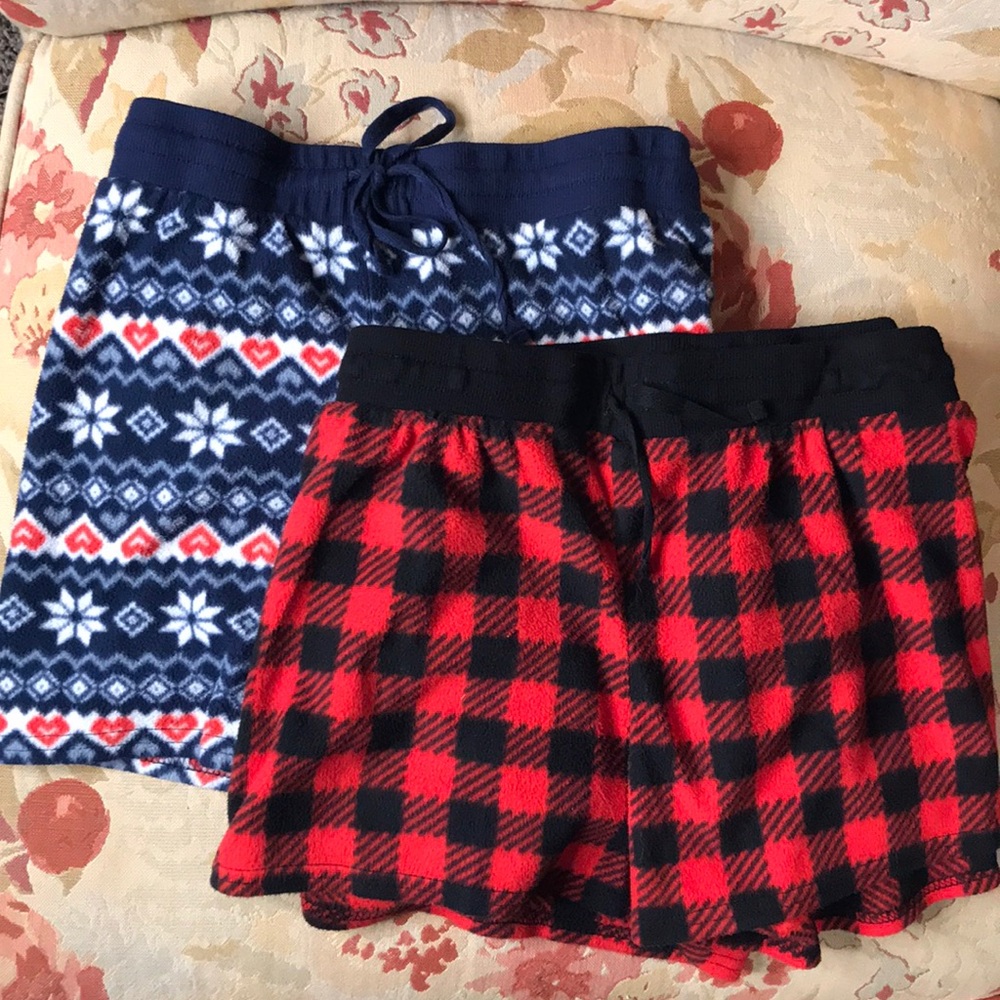 Cuddl Duds fleece PJ shorts 2 pack
